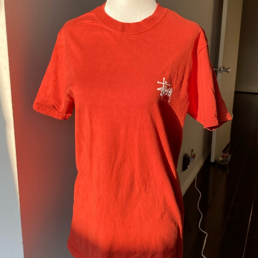 Stussy Men's Burnt Orange/Red T-Shirt